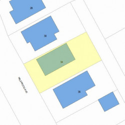 34 Wildwood Ave, Newton MA 02460-1322 plot plan