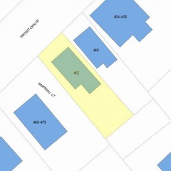 462 Watertown St, Newton MA  02460-1450 plot plan