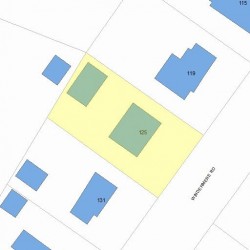 125 Windermere Rd, Newton MA  02466-2719 plot plan