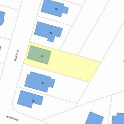 28 Talbot St, Newton MA  02465-1659 plot plan