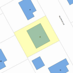 45 Wildwood Ave, Newton MA  02460-1321 plot plan