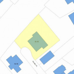 13 Floral Pl, Newton MA 02461-1247 plot plan