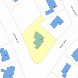 114 Brookline St, Newton MA 02467 plot plan