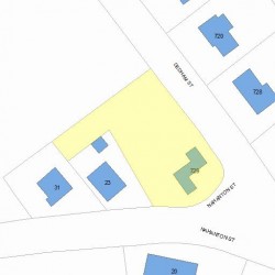 729 Dedham St, Newton MA 02459-2932 plot plan