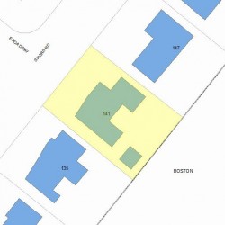 141 Spiers Rd, Newton MA  02459-3716 plot plan