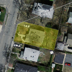 60 Tolman St, Newton MA  02465-1020 aerial view