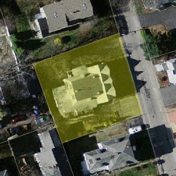 19 Channing St, Newton MA  02458-1628 aerial view