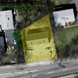 1207 Boylston St, Newton MA  02464-1005 aerial view