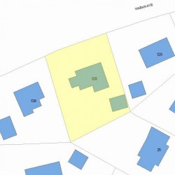 128 Waban Ave, Newton MA 02468-2111 plot plan