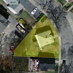 15 Wetherell St, Newton MA  02464-1416 aerial view