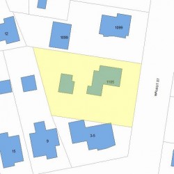1105 Walnut St, Newton MA 02461-1259 plot plan