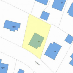 10 Hyde St, Newton MA 02461-1204 plot plan