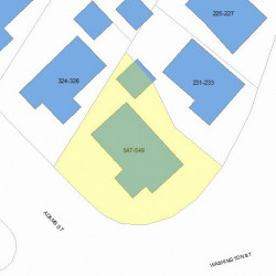 547 Washington St, Newton MA 02458-1448 plot plan