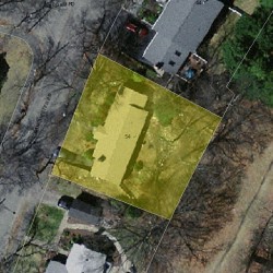 54 Manchester Rd, Newton MA  02461-1123 aerial view