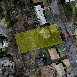 15 Lucille Pl, Newton MA  02464-1210 aerial view