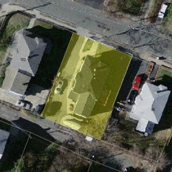 96 Boyd St, Newton MA  02458-1502 aerial view