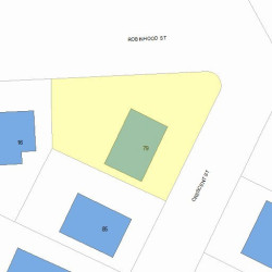 79 Crescent St, Newton MA 02466-2509 plot plan