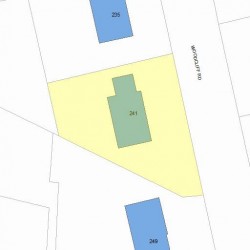 241 Woodcliff Rd, Newton MA 02461-2127 plot plan