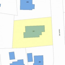 241 Grant Ave, Newton MA  02459-2013 plot plan