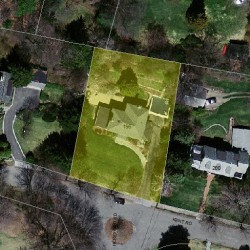 196 Kent Rd, Newton MA 02468-1108 aerial view