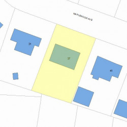 37 Maplewood Ave, Newton MA 02459-2527 plot plan