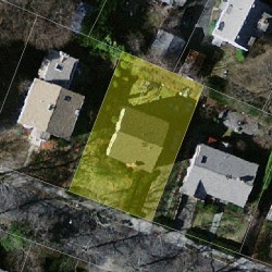 58 Maplewood Ave, Newton MA  02459-2526 aerial view