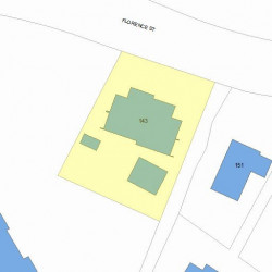 145 Florence St, Newton MA 02459 plot plan