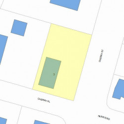 3 Cherry Pl, Newton MA  02465-1505 plot plan