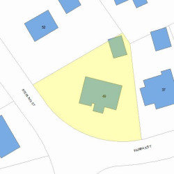 49 Fairfax St, Newton MA 02465-2606 plot plan