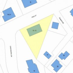 16 Pine St, Newton MA  02465-1425 plot plan