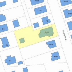 83 Withington Rd, Newton MA  02460-2037 plot plan