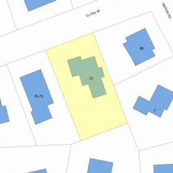 66 Clyde St, Newton MA  02460-2250 plot plan