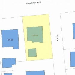 520 Commonwealth Ave, Newton MA 02459-1634 plot plan