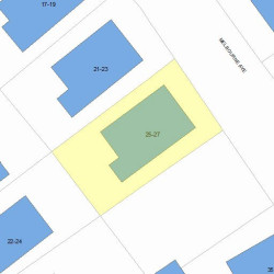 27 Melbourne Ave, Newton MA  02460-1221 plot plan