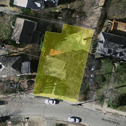 43 Winchester Rd, Newton MA 02458-1909 aerial view