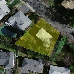 87 Nardell Rd, Newton MA  02459-2823 aerial view