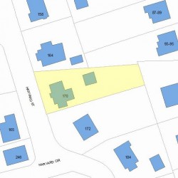 170 Harvard St, Newton MA 02460-2272 plot plan