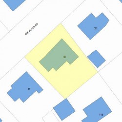 38 Brewster Rd, Newton MA  02461-1302 plot plan