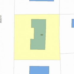 680 Walnut St, Newton MA 02459-1418 plot plan