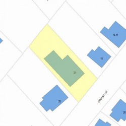 21 Emerald St, Newton MA  02458-1213 plot plan