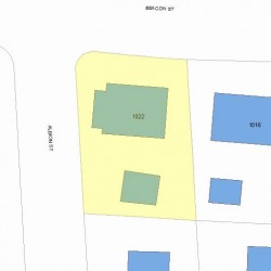 1022 Beacon St, Newton MA 02459-1727 plot plan