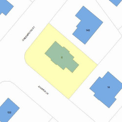 6 Juniper Ln, Newton MA  02459-2861 plot plan