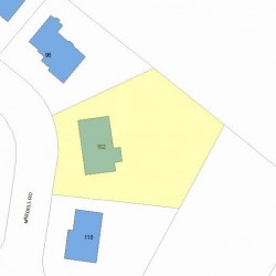 102 Nardell Rd, Newton MA  02459-2821 plot plan