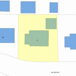 37 Holden Rd, Newton MA  02465-1909 plot plan
