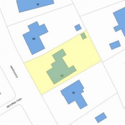 63 Hanson Rd, Newton MA  02459-3516 plot plan