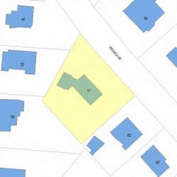 57 Ridge Ave, Newton MA  02459-2506 plot plan