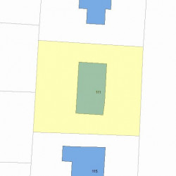111 Upland Ave, Newton MA 02461-2112 plot plan