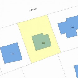 238 Austin St, Newton MA  02465-2501 plot plan