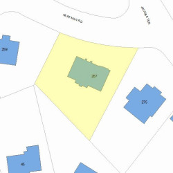 267 Hartman Rd, Newton MA  02459-2815 plot plan