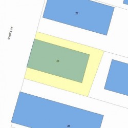 24 School St, Newton MA  02458-1518 plot plan